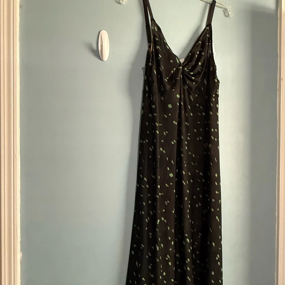 CAbi Brown and Black Geometric Maxi Dress Reversible Dress - Picture 2 of 16